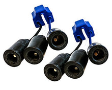Load image into Gallery viewer, Set of 2 H4 9003 HB2 Headlight Female Coupler Connector Conversion Rubber Plug 12 AWG For Military Truck Humvee M35a2 M35 M35a3 M923 truck HMMWV m998
