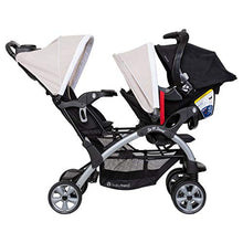 Load image into Gallery viewer, Baby Trend Sit N Stand Compact Easy Fold Toddler Baby Infant Double Stroller with Baby Trend Ally 35 Baby Infant Car Seat Carrier with Cozy Cover
