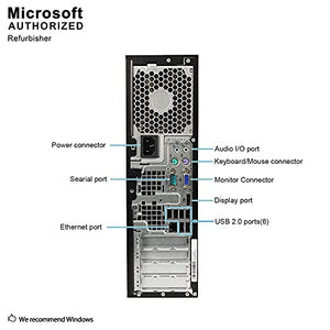 HP Elite Desktop PC Computer Intel Core i5 3.1-GHz, 8 gb Ram, 1 TB Hard Drive, DVDRW, 19 Inch LCD Monitor, Keyboard, Mouse, Wireless WiFi, Windows 10 (Renewed)