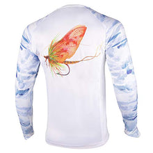 Load image into Gallery viewer, Palmyth Fishing Shirt for Men Long Sleeve Sun Protection UV UPF 50+ T-Shirts with Pocket (Mayfly, Medium)
