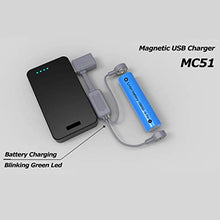 Load image into Gallery viewer, ErYao Magnetic USB Li-ion Battery Charger with Charging/Discharging Power Bank Function Max Current 1000mA, Charger Discharger Standard Discharger for Lithium Battery (Gray)

