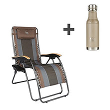 Load image into Gallery viewer, TIMBER RIDGE Oversized Zero Gravity Lounge Chair with 17 oz Sports Water Bottle, XL Padded Patio Chair with Cup Holder, Folding Reclining Lawn Chair with Adjustable Headrest, Support up to 350LBS
