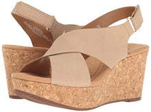 Load image into Gallery viewer, Clarks Women's Annadel Eirwyn Wedge Sandal, Sand, 8.5 M US
