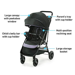 Graco NimbleLite Stroller | Lightweight Stroller, Under 15 Pounds, Car Seat Compatible, Compact Fold, Hailey