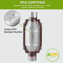 Load image into Gallery viewer, AUTOSAVER88 ATCC0017 2.25" Inlet/Outlet Universal Catalytic Converter with O2 Port and Heat Shield (EPA Compliant)
