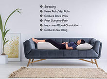 Load image into Gallery viewer, Leg Elevation Memory Foam Pillow with Removeable, Washable Cover - Elevated Pillows for Sleeping, Blood Circulation, Leg Swelling Relief and Sciatica Pain Relief - Pillow for Back Pain and Pregnancy
