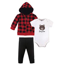 Load image into Gallery viewer, Hudson Baby Unisex Baby Premium Quilted Hoodie, Bodysuit and Pant, Baby Bear, 18-24 Months
