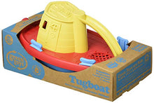 Load image into Gallery viewer, Green Toys Tugboat, Yellow/Red/Blue CB - Pretend Play, Motor Skills, Kids Bath Toy Floating Pouring Vehicle. No BPA, phthalates, PVC. Dishwasher Safe, Recycled Plastic, Made in USA.
