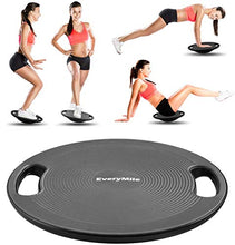 Load image into Gallery viewer, EveryMile Wobble Balance Board, Exercise Balance Stability Trainer Portable Balance Board with Handle for Workout Core Trainer Physical Therapy &amp; Gym 15.7" Diameter No-Skid Surface
