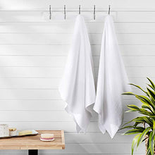 Load image into Gallery viewer, Amazon Basics Quick-Dry Bath Towels - 100% Cotton, 2-Pack, White
