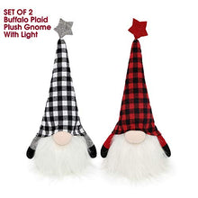 Load image into Gallery viewer, S-DEAL Christmas Gnome Plush Scandinavian Light Tomte Buffalo Nordic Figurine Swedish Yule Santa Holiday Decorations Winter Table Ornament, 12 Inches Tall Set of 2
