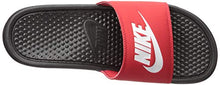 Load image into Gallery viewer, Nike Men&#39;s Benassi Just Do It Slide Sandal, Black/White-University Red, 11 Regular US
