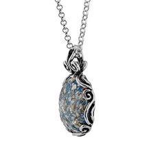 Load image into Gallery viewer, PZ Paz Creations .925 Sterling Silver Roman Glass Pendant Necklace
