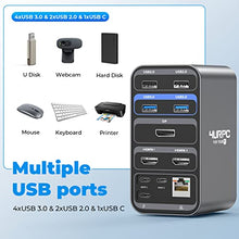 Load image into Gallery viewer, USB C Docking Station Dual 4K Monitor for MacBook Pro/Air, 4URPC 13-in-2 USB C Docking Station, USB C Dock with 2 HDMI, DP, 7 USB Ports, USB C PD 3.0, RJ45 Ethernet, 3.5mm Audio, Plug and Play
