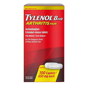 Tylenol 8 Hour Arthritis Pain Tablets with Acetaminophen for Joint Pain, 100 ct