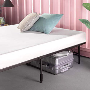 ZINUS SmartBase Tool-Free Assembly Mattress Foundation / 14 Inch Metal Platform Bed Frame / No Box Spring Needed / Sturdy Steel Frame / Underbed Storage, Black, Twin, Regular