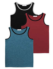 Load image into Gallery viewer, Boyoo Big Boys 3 Pack Cotton Tank Tops Y-Back Casual T Shirts Youth Sleeveless Shirts Undershirts for 5-13 Years
