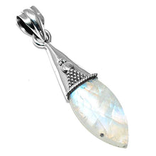 Load image into Gallery viewer, Silver Palace Sterling Silver Natural Rainbow Moonstone Pendant for Women and Girls
