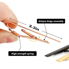 Load image into Gallery viewer, Tie Clips for Men 6 PCs, Elegant Metal Necktie Tie Bar Pinch Clasp for Wedding Anniversary, Business, Meeting and Daily Life. (Tie Clip)
