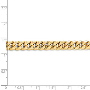 14k Yellow Gold 7.3mm Miami Cuban Bracelet Chain 7 Inch Curb Fine Jewelry For Women Gifts For Her