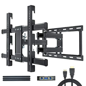 JUSTSTONE TV Wall Mount Bracket Full Motion for Most 32-80 Inch LED/LCD/OLED Flat Screen Curved TVs with Articulating Dual Arm Swivel Tilt Up to 110 lbs, Max VESA 600X400mm