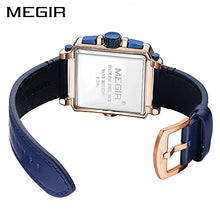 Load image into Gallery viewer, MEGIR Luminous Men's Chronograph Wrist Watches with Leather Strap Fashion Analog Business Military Quartz Watch for Men

