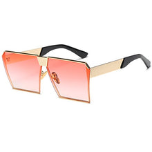 Load image into Gallery viewer, LKEYE - Unique Oversize Shield Vintage Square Sunglasses LK1705 Gold Frame/Gradient Red Lens
