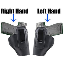 Load image into Gallery viewer, IWB Leather Holster for Inside Waistband Concealed Carry Fits:S&amp;W M&amp;P Shield-Glock19 26 29 30 32 43-Beretta Px4-RUGER EC9s-SIG-HK-Taurus-XDS or Similar Sized Handguns
