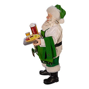 Kurt S. Adler Kurt Adler 10.5-Inch Fabriché Musical Irish Chef Santa, Multi
