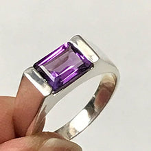 Load image into Gallery viewer, Genuine 2ct Purple Amethyst 925 Solid Sterling Silver Men&#39;s Ring Size 6, 6.75, 7, 7.75, 8, 9.75, 10, 10.75, 11, 11.75, 12
