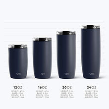 Load image into Gallery viewer, Simple Modern Travel Coffee Mug Insulated Stainless Steel Thermos Cup Voyager with Straw and Clear Flip Lid 20oz (590ml) Tumbler, Ombre: Pacific Dream
