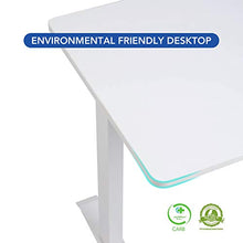Load image into Gallery viewer, Flexispot Standing Desk Electric Quick Install Height Adjustable Desk 48 x 24 Inches Whole-Piece Desk Board (White Frame + 48&quot; White Top)
