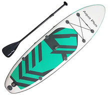 Load image into Gallery viewer, Aqua Plus 11ftx33inx6in Inflatable SUP for All Skill Levels Stand Up Paddle Board, Adjustable Paddle,Double Action Pump,ISUP Travel Backpack, Leash,Shoulder Strap,Youth &amp; Adult Inflatable Paddle Board
