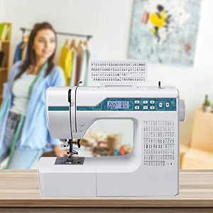 GBOKSFOU Computerized Sewing Machine 200 Built-in Stitches, 8 Styles of 1-Step Buttonhole Stitches, 2.0" LCD Display, Automatic Needle Threader