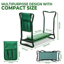 Load image into Gallery viewer, H&amp;GT Garden Kneeler and Seat, Foldable Garden Stool Heavy Duty Gardening Bench for Kneeling and Sitting to Prevent Knee &amp; Back Pain, Great Gardening Gifts for Women, Grandparents, Seniors, Mom &amp; Dad

