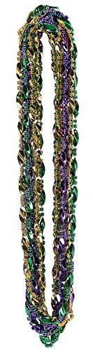 Beistle Swirl Beaded Necklaces 12 Piece Mardi Gras Party Supplies, 33