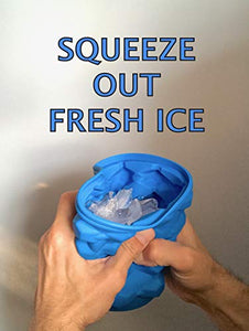The Ultimate Ice Cube Maker Silicone Bucket with Lid Makes Small Size Nugget Ice Chips for Soft Drinks, Cocktail Ice, Wine On Ice, Crushed Ice Maker Cylinder Ice Trays, Ice Cup Maker Mold, Ice Holder