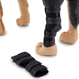Alician 1 Pair Dogs Care Kneepad Leggings Pet Protector Surgery Injury Protective Cover  Blue S