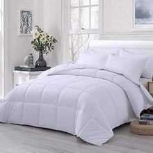 Load image into Gallery viewer, WhatsBedding Down Alternative Quilted Comforter - All Season White Lightweight Duvet Insert or Stand-Alone Comforter with Corner Tabs - King Size（102×90 Inch）
