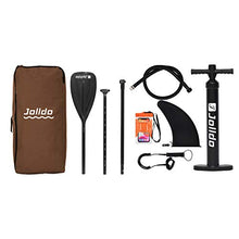 Load image into Gallery viewer, jolldo Inflatable Stand Up Paddle Board 10&#39;6&#39;×31&quot;×6&quot; Ultra-Light SUP Non-Slip Deck w Paddle, Pump, Backpack, Leash, Waterproof Case, Repair kit, Wood
