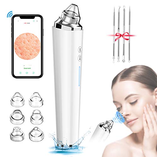 Blackhead Remover Pore Vacuum with Camera, 5MP WIFI Blackhead Vacume Facial Pore Cleanser Electric Acne Comedone Extractor, Rechargeable Blackhead Suction Tool for Men Women