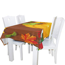 Load image into Gallery viewer, ALAZA Autumn Harvest Garden Pumpkins Leaves Tablecloth,Washable Tablecloth,54 x 90 Inch Oblong/Rectangle Tablecloth for Family Dinner,Indoor or Outdoor Parties
