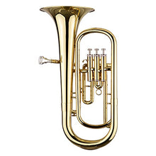 Load image into Gallery viewer, Brass B Flat Baritone Bb Wind Instrument Gold Lacquer Surface with Carry Case Mouthpiece Gloves Cleaning Cloth Trumpet Set
