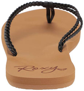 Roxy Women's Costas Sandal Flip-Flop, Black, 10 Medium US