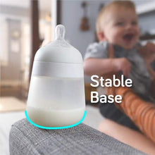 Load image into Gallery viewer, Nanobebe Flexy Silicone Baby Bottles, Anti-Colic, Natural Feel, Non-Collapsing Nipple, Non-Tip Stable Base, Easy to Clean - 3-Pack, Teal, 9 oz
