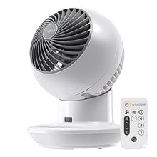 Load image into Gallery viewer, IRIS USA WOOZOO Oscillating Fan, Vortex Fan, Remote Equipped 4-in-1 Fan w/ Timer/ Multi Oscillation/ Air Circulator/ 3 Speed Settings, 52ft Max Air Distance, Small White
