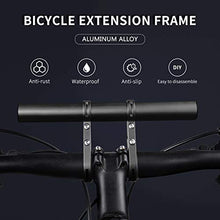 Load image into Gallery viewer, KANGBUKE Bike Handlebar Extender,Bicycle Handlebar Extension Aluminum Alloy Mount Holder Double Clamp Bike Bracket Bicycle Accessories for Flashlight Speedometer (Black)

