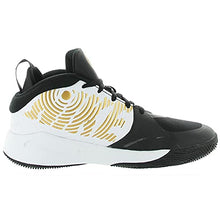 Load image into Gallery viewer, Nike Unisex-Kid's Team Hustle D 9 Grade School Basketball Shoe, Black/Metallic Gold-White, 4Y Youth US Big Kid
