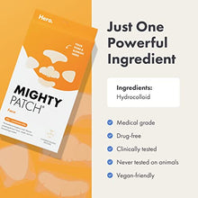Load image into Gallery viewer, Mighty Patch Face from Hero Cosmetics - XL Hydrocolloid Face Mask for Acne, 5 Large Pimple Patches for Zit Breakouts on Nose, Chin, Forehead &amp; Cheeks - Vegan-Friendly, Not Tested on Animals (1 Count)
