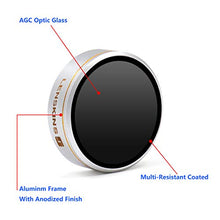 Load image into Gallery viewer, LENSKINS 3 Pack ND4/ND8/ND16 Camera Lens Filter for DJI Phantom 4 Pro/Pro+/Advance, AGC Optics, Weather-Sealed, Multi-Resistant Coated Neutral Density Filter
